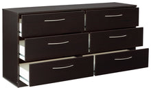 Load image into Gallery viewer, Finch - Black - Six Drawer Dresser