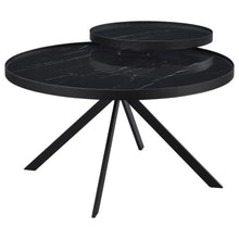 Load image into Gallery viewer, Briggs - Round Marble Printed Glass Top Coffee Table