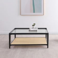 Load image into Gallery viewer, Amherst - Glass Top Metal with Cane Shelf Table