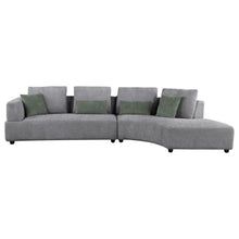 Load image into Gallery viewer, Toscano - Upholstered Sectional Sofa - Gray