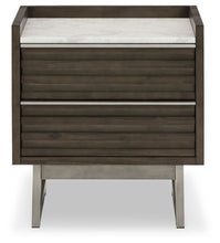 Load image into Gallery viewer, Arkenton - Grayish Brown / White - Two Drawer Night Stand