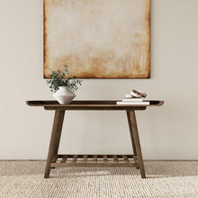 Load image into Gallery viewer, Ornelas - Console Table With Slatted Shelf - Mango Brown