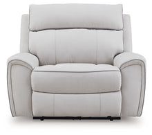 Load image into Gallery viewer, Social Pointe - Pearl / Ash - Power Recliner / Adjustable Headrest