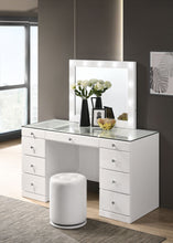 Load image into Gallery viewer, Avery - Vanity Desk With Glass Top And LED Mirroк
