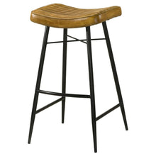 Load image into Gallery viewer, Bayu - Leather Upholstered Saddle Seat Backless Bar Stool (Set of 2)
