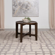 Load image into Gallery viewer, Cota - Round Solid Wood End Table - Dark Brown