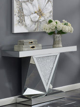 Load image into Gallery viewer, Amore - Mirrored Acrylic Entryway Sofa Console Table - Silver