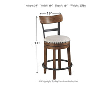 Load image into Gallery viewer, Valebeck - Full Back Swivel Stool
