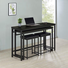 Load image into Gallery viewer, Hawes - 4 Piece Multipurpose Counter Height Table Set - Black