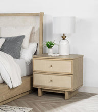 Load image into Gallery viewer, Kailani - 2-Drawer Nightstand Bedside Table - Beige Oak
