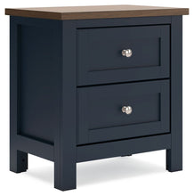Load image into Gallery viewer, Landocken - Brown / Blue - Two Drawer Night Stand
