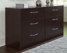 Load image into Gallery viewer, Finch - Black - Six Drawer Dresser