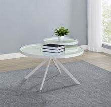 Load image into Gallery viewer, Briggs - Round Marble Printed Glass Top Coffee Table