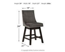 Load image into Gallery viewer, Tallenger - Swivel Barstool (Set of 2)