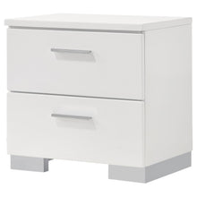Load image into Gallery viewer, Felicity - 2-Drawer Nightstand - White High Gloss