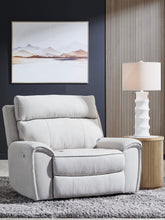 Load image into Gallery viewer, Social Pointe - Pearl / Ash - Power Recliner / Adjustable Headrest