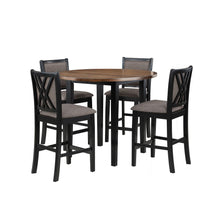 Load image into Gallery viewer, Potomac - 5 Piece Round Counter Dining Set (Table & 4 Chairs) - Brown / Black