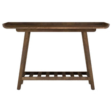 Load image into Gallery viewer, Ornelas - Console Table With Slatted Shelf - Mango Brown