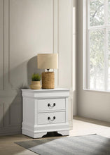 Load image into Gallery viewer, Louis Philippe - 2-Drawer Nightstand Bedside Table - White