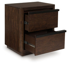 Load image into Gallery viewer, Dilenno - Dark Brown - Two Drawer Night Stand