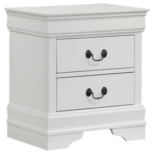 Load image into Gallery viewer, Louis Philippe - 2-Drawer Nightstand Bedside Table - White