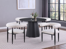 Load image into Gallery viewer, Camden - 5 Piece Round Faux Marble Top Dining Table Set - Black