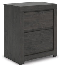 Load image into Gallery viewer, Fraluna - Charcoal - Two Drawer Night Stand