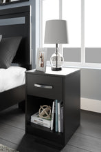Load image into Gallery viewer, Finch - Black - One Drawer Night Stand - 23" Height