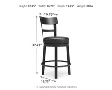 Load image into Gallery viewer, Valebeck - Full Back Swivel Stool