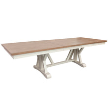Load image into Gallery viewer, Americana Modern Dining - Extendable Trestle Table With 8 Upholstered Chairs - Light Brown