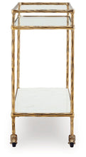 Load image into Gallery viewer, Plattfield - Antique Gold Finish - Bar Cart