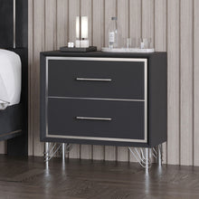 Load image into Gallery viewer, Ava - 2 Drawer Nightstand - Ebony