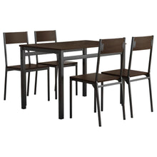 Load image into Gallery viewer, Lana - 5 Piece Rectangular Dining Set - Dark Brown And Black