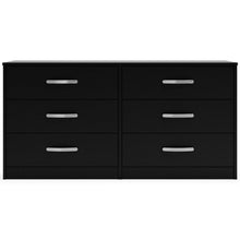 Load image into Gallery viewer, Finch - Black - Six Drawer Dresser - 29'' Height