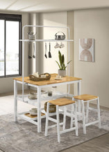Load image into Gallery viewer, Edgeworth - 3 Piece Kitchen Island Counter Height Table Set - White