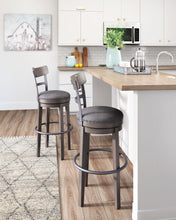 Load image into Gallery viewer, Caitbrook - Gray - Tall UPH Swivel Barstool
