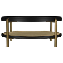 Load image into Gallery viewer, Arini - Round Coffee Table With Storage Shelf