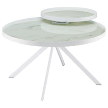 Load image into Gallery viewer, Briggs - Round Marble Printed Glass Top Coffee Table