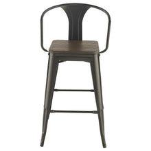 Load image into Gallery viewer, Cavalier - Metal Bar Chair (Set of 2) - Dark Elm And Matte Black