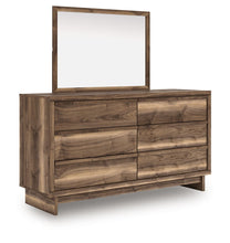 Load image into Gallery viewer, Chirason - Brown - Six Drawer Dresser And Mirror