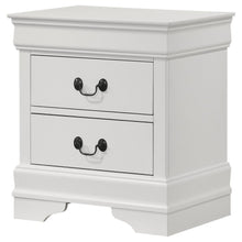 Load image into Gallery viewer, Louis Philippe - 2-Drawer Nightstand Bedside Table - White