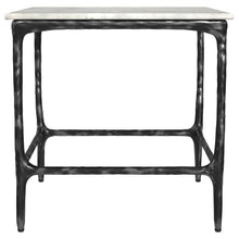 Load image into Gallery viewer, Ebby - Square Genuine Marble Top Metal End Table - White
