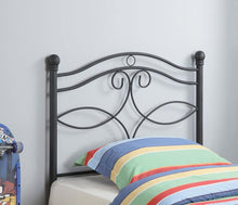 Load image into Gallery viewer, Callie - Metal Twin Open Frame Headboard - Matte Black
