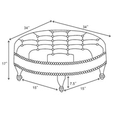 Load image into Gallery viewer, Elchin - Round Upholstered Tufted Ottoman - Oatmeal