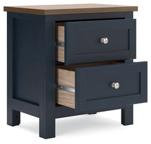 Load image into Gallery viewer, Landocken - Brown / Blue - Two Drawer Night Stand