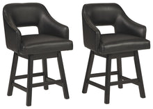 Load image into Gallery viewer, Tallenger - Upholstered Swivel Barstool (Set of 2)