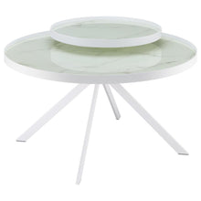 Load image into Gallery viewer, Briggs - Round Marble Printed Glass Top Coffee Table