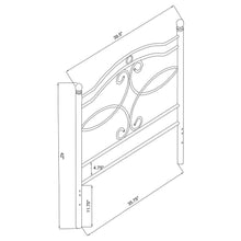 Load image into Gallery viewer, Callie - Metal Twin Open Frame Headboard - Matte Black