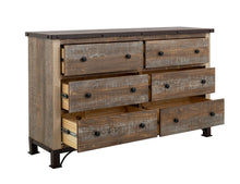 Load image into Gallery viewer, Antique - Dresser With 6 Drawers - Multicolor