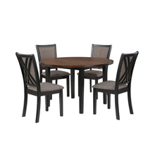Load image into Gallery viewer, Potomac - 5 Piece Round Dining Set (Table & 4 Chairs) - Brown / Black